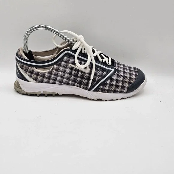 Nike Zoom Air Shoes Womens Size 9 Gray Plaid Mesh Athletic Running Power Channel - Picture 4 of 12